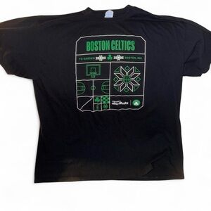Mens Port & Company NBA Boston Celtics TD Garden Black Graphic T-Shirt Size XL